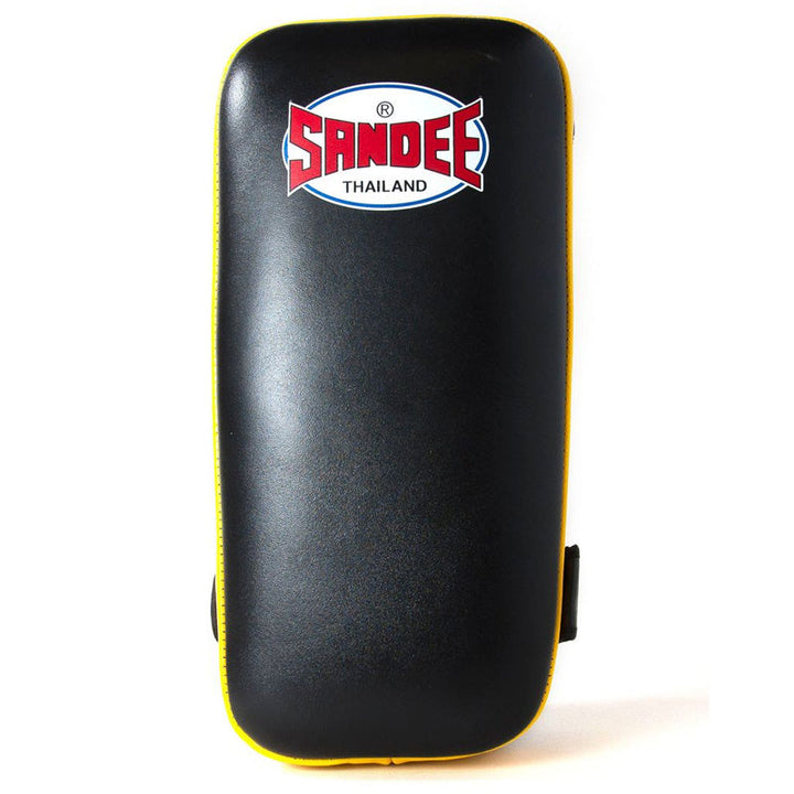Extra Thick Flat Thai Kick Pads - Black & Yellow