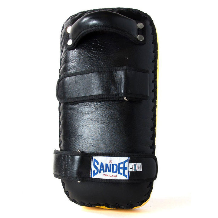 Extra Thick Flat Thai Kick Pads - Black & Yellow