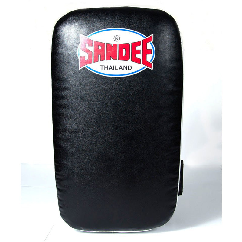 Extra Thick Flat Thai Small Kick Pads - Black & White