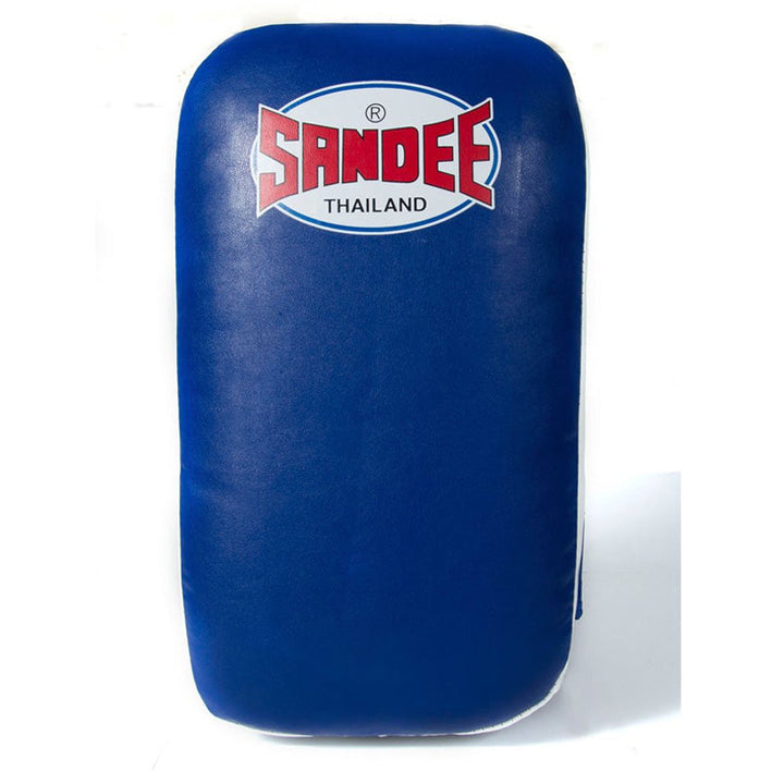 Extra Thick Flat Thai Small Kick Pads - Blue & White