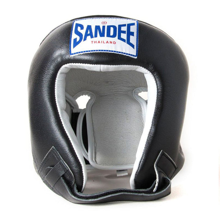 Kids Open Face Head Guard - Black & White