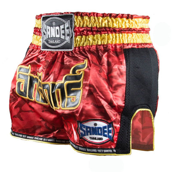 Thai Shorts - Supernatural Power - Red / Carbon / Black / Gold