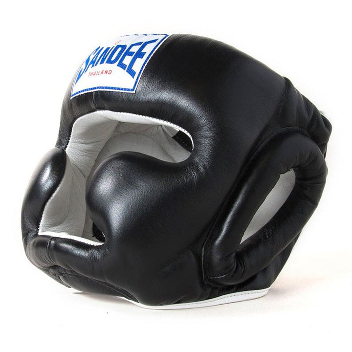 Kids Closed Face Head Guard - Black & White