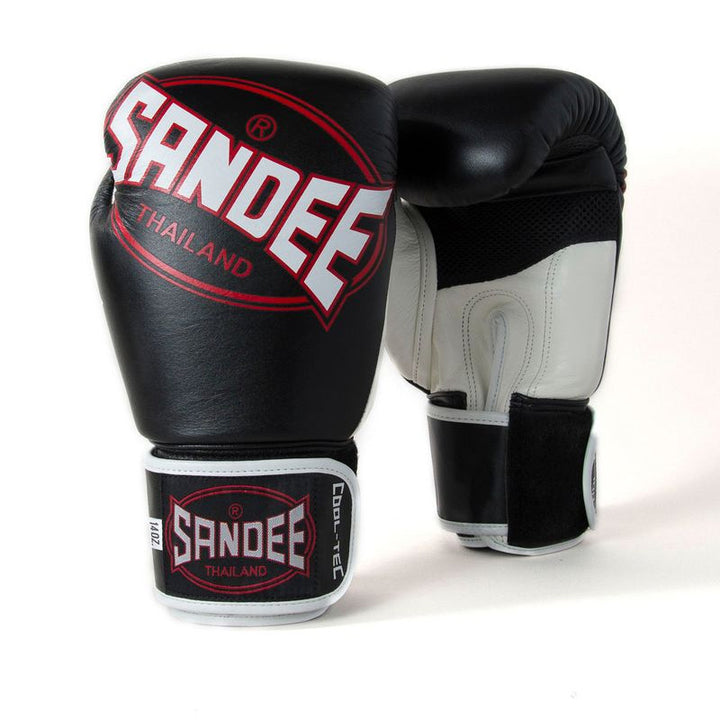 Cool-Tec Velcro 3 Tone Boxing Gloves - Black, White & Red